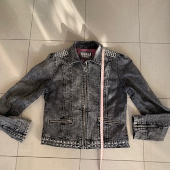 GUESS 1981 black denim jacket small size - Picture 7 of 7